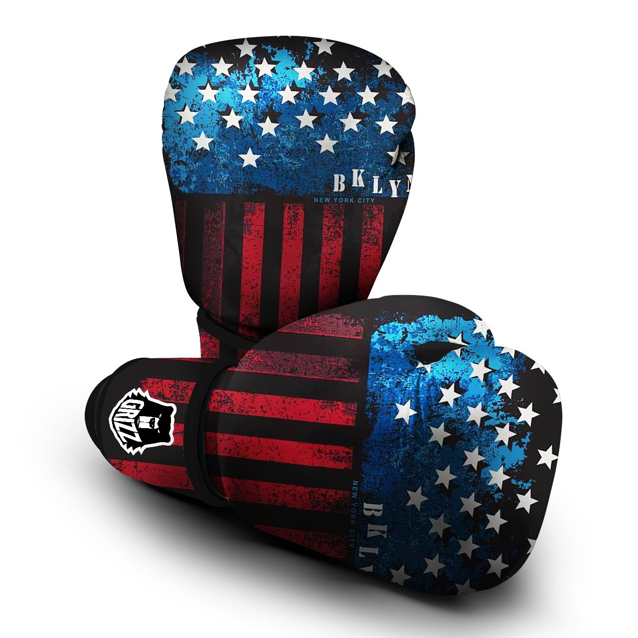 American Flag Vintage Print Boxing Gloves-grizzshop