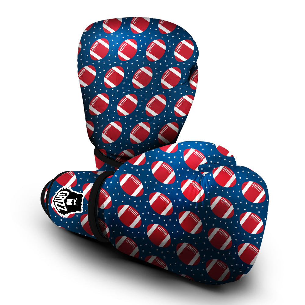 American Football Ball Print Pattern Boxing Gloves-grizzshop