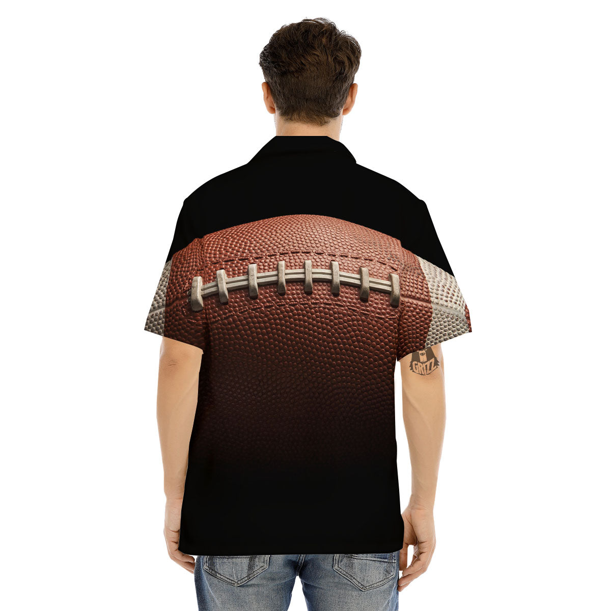 American Football Print Ball Men's Hawaiian Shirt-grizzshop