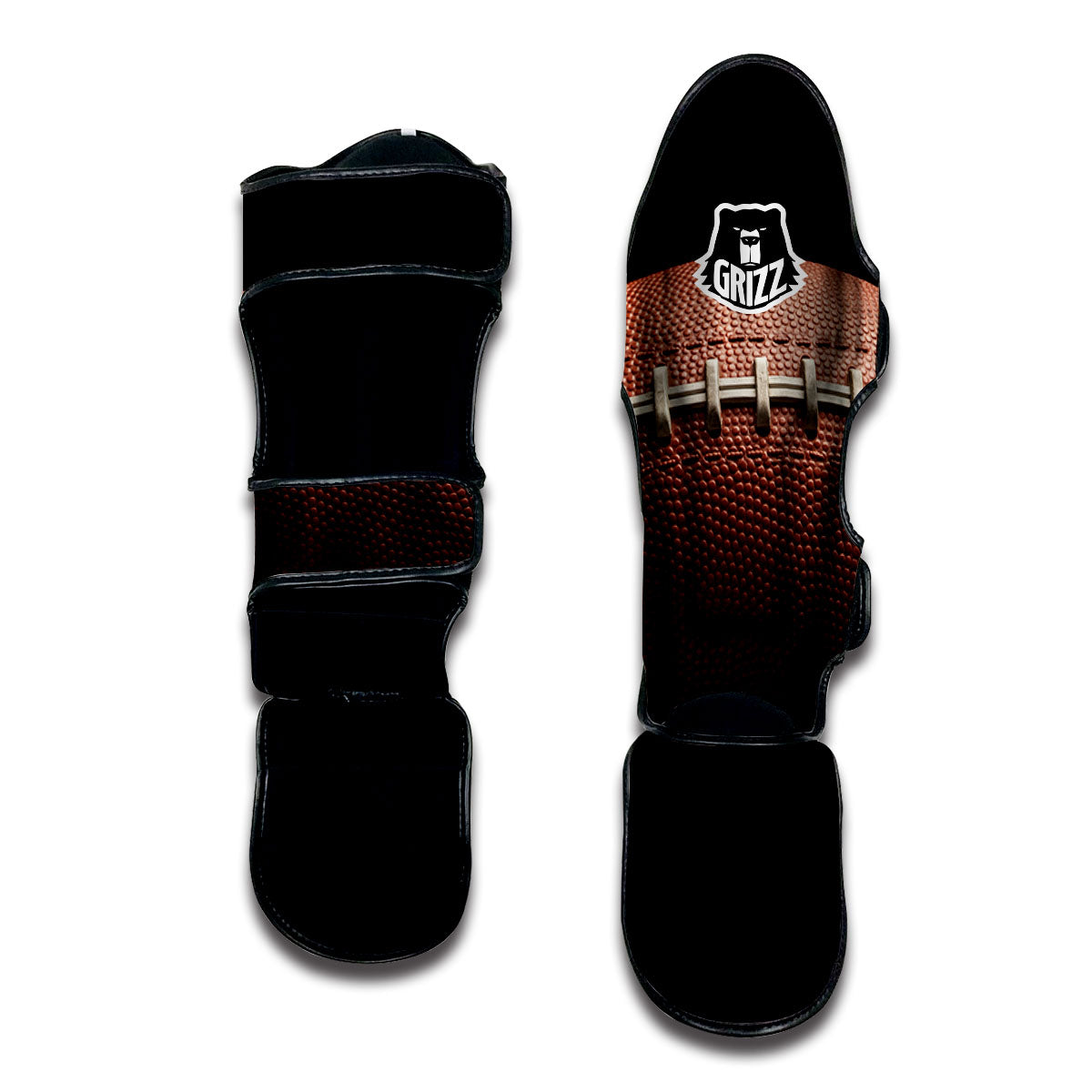 American Football Print Ball Muay Thai Shin Guards-grizzshop