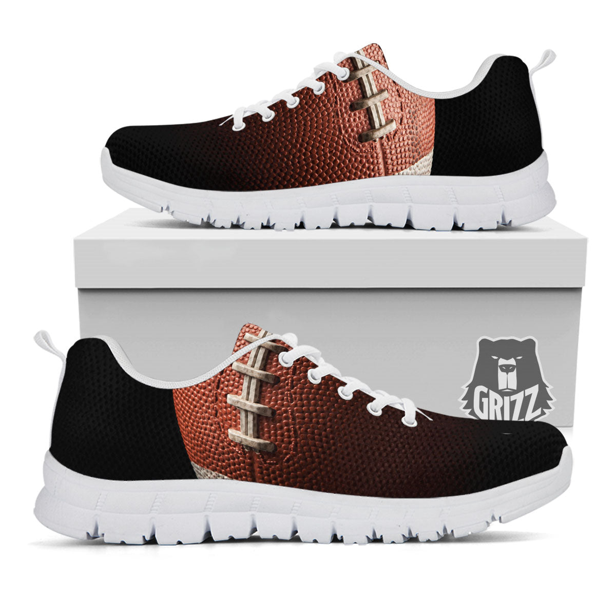 American Football Print Ball White Sneaker-grizzshop