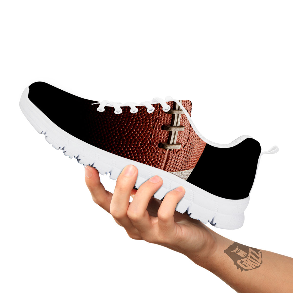 American Football Print Ball White Sneaker-grizzshop