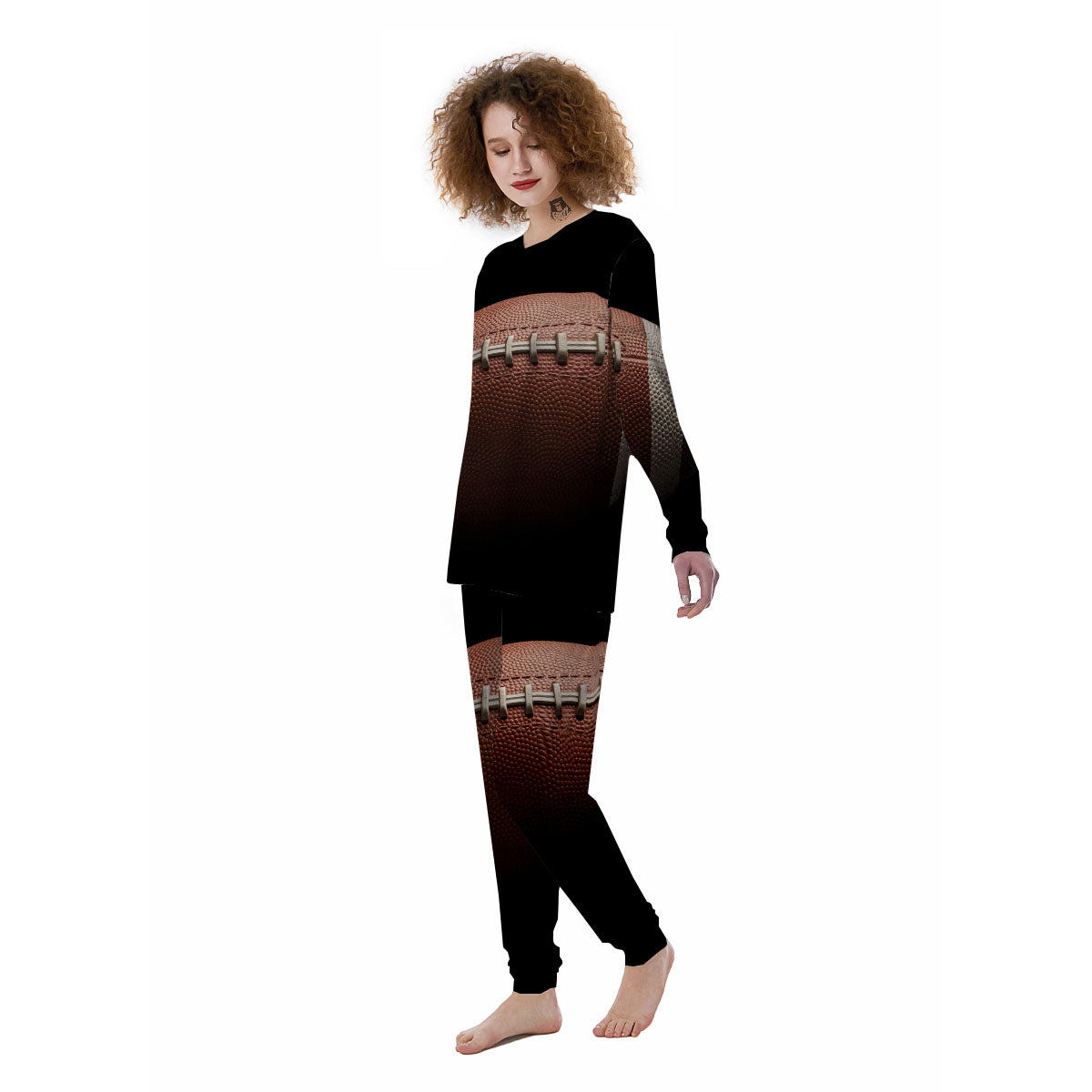 American Football Print Ball Women's Pajamas-grizzshop