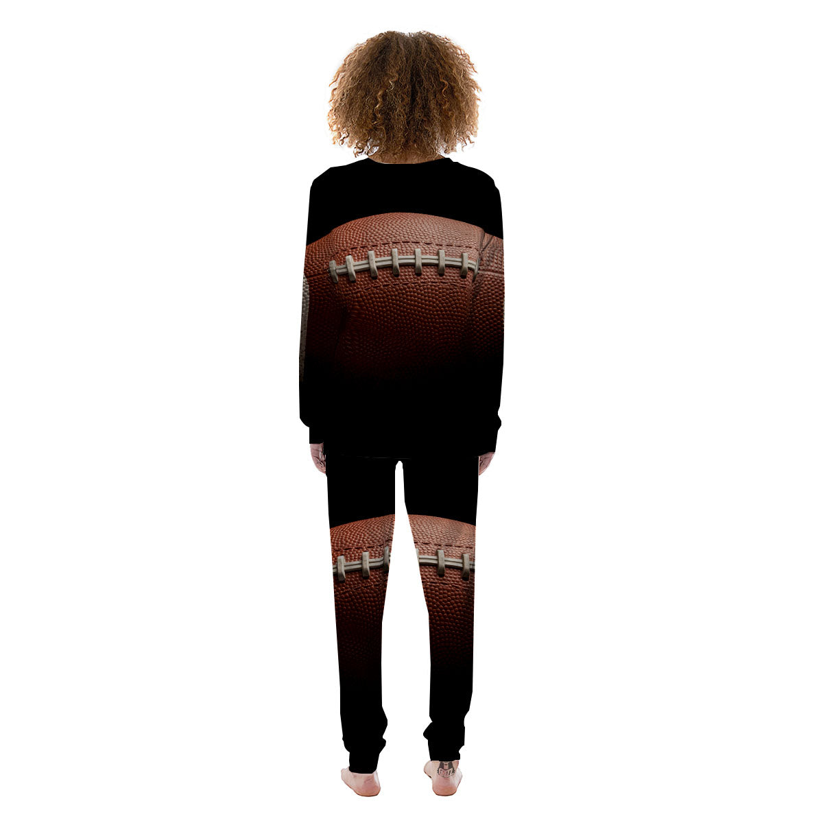 American Football Print Ball Women's Pajamas-grizzshop