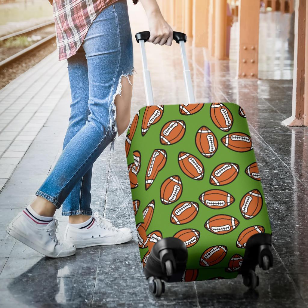 American Football Print Pattern Luggage Cover Protector-grizzshop