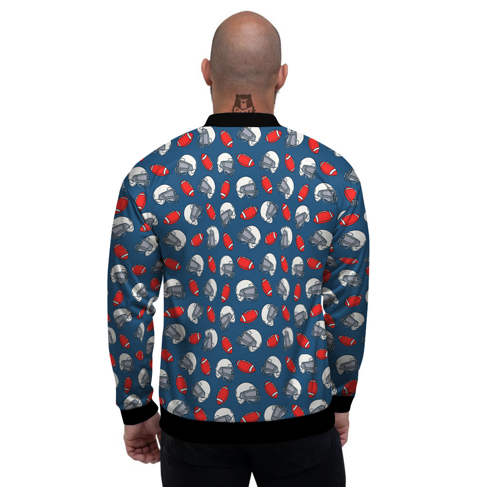 American Football Print Pattern Men's Bomber Jacket-grizzshop