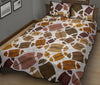 American Football Rugby Ball Pattern Print Bed Set Quilt-grizzshop