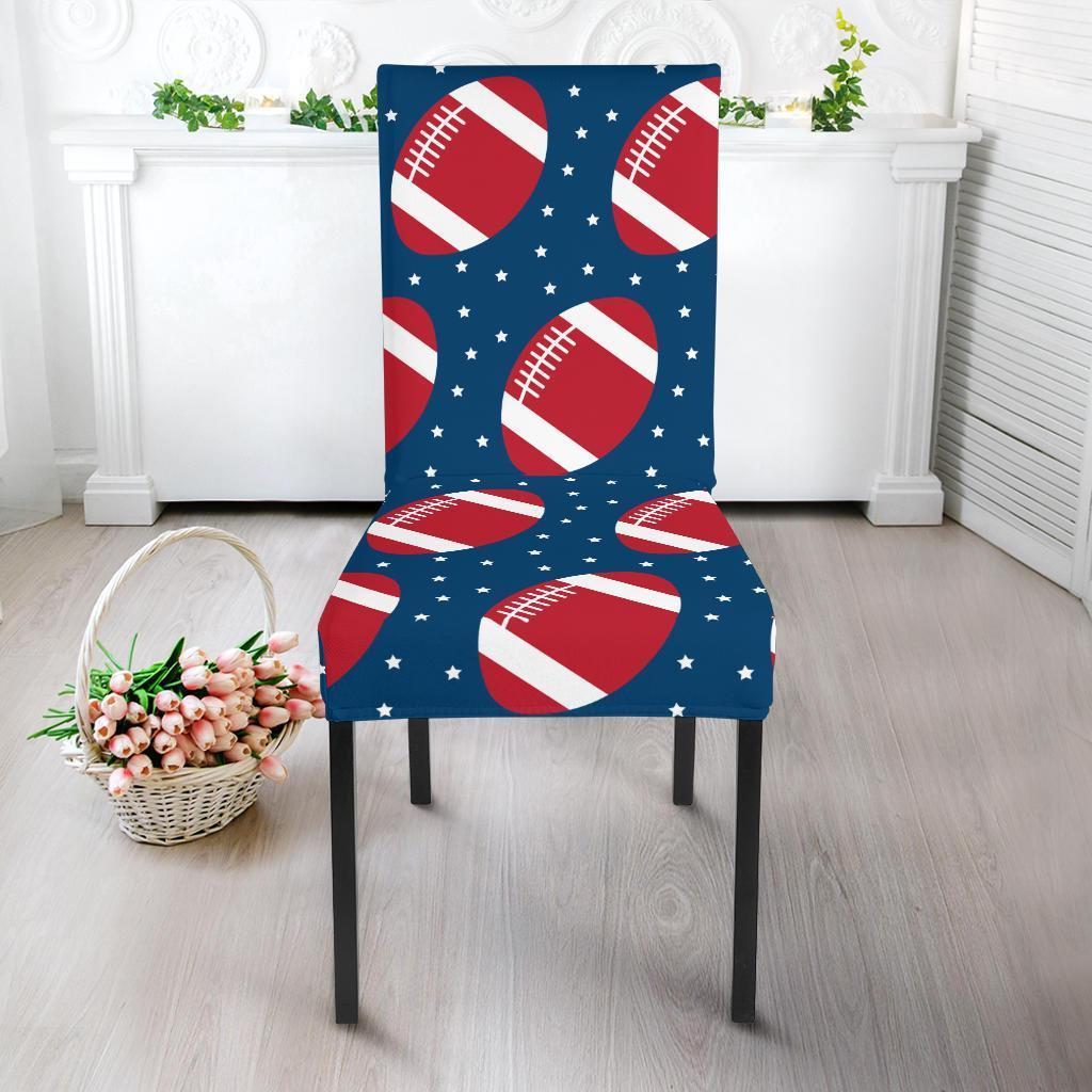 American Football Rugby Ball Print Pattern Chair Cover-grizzshop