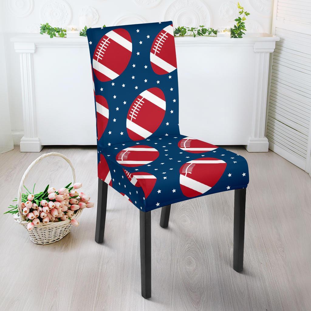 American Football Rugby Ball Print Pattern Chair Cover-grizzshop
