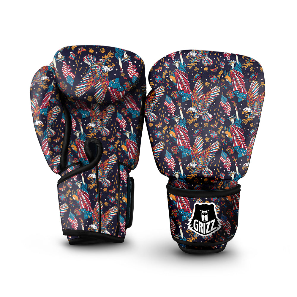 American Independence Day Print Pattern Boxing Gloves-grizzshop