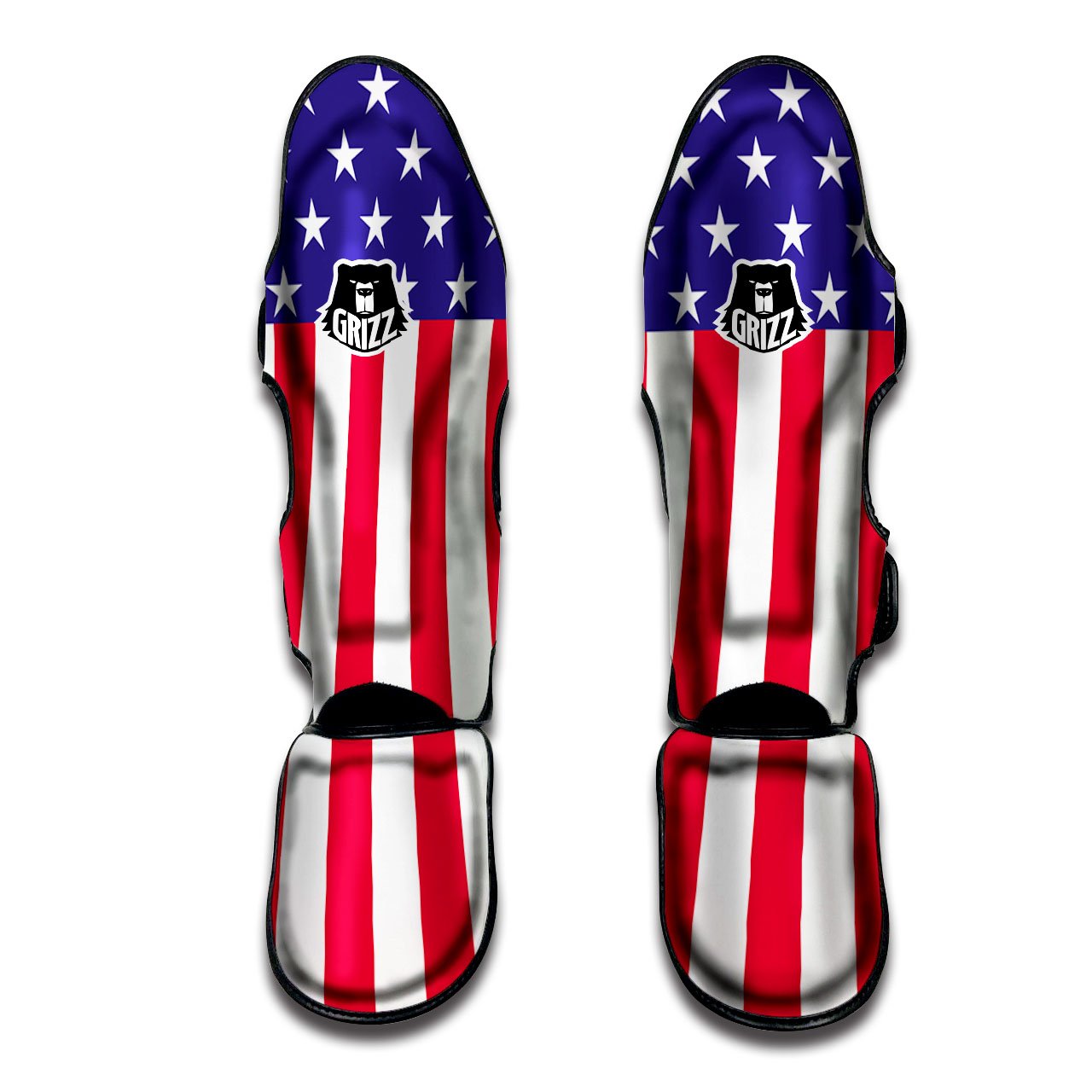 American Military Flag Print Muay Thai Shin Guards-grizzshop