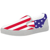 American Military Flag Print White Slip On Shoes-grizzshop
