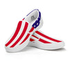 American Military Flag Print White Slip On Shoes-grizzshop