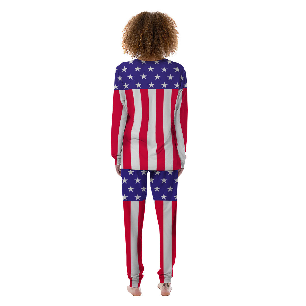 American Military Flag Print Women's Pajamas-grizzshop
