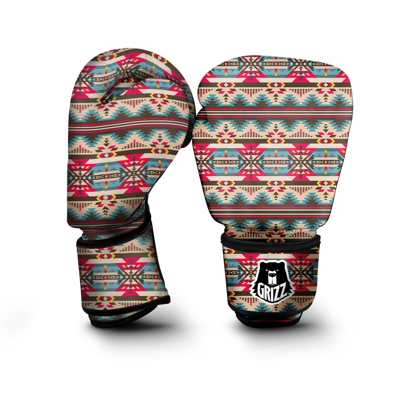 American Native Tribal Print Pattern Boxing Gloves-grizzshop