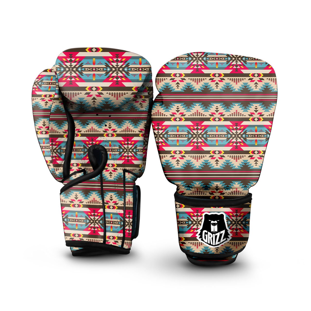 American Native Tribal Print Pattern Boxing Gloves-grizzshop