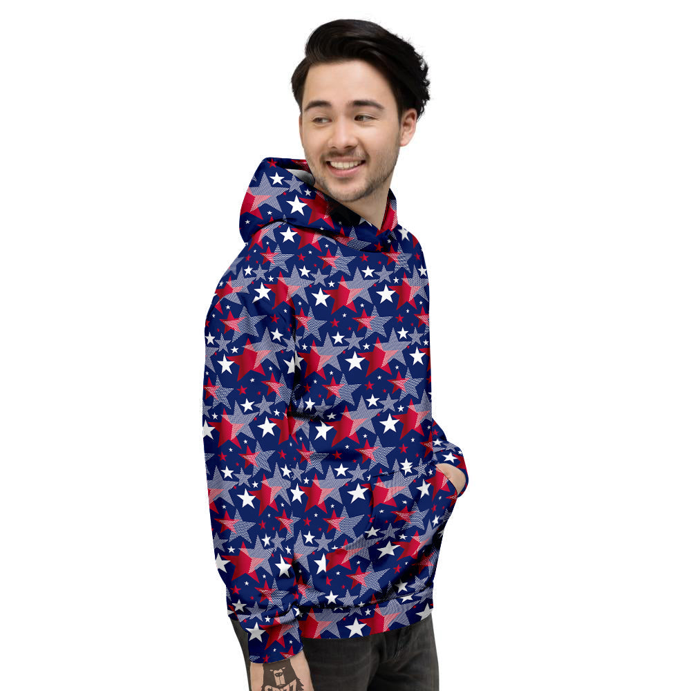 American Star 4th of July Print Pattern Men's Hoodie-grizzshop