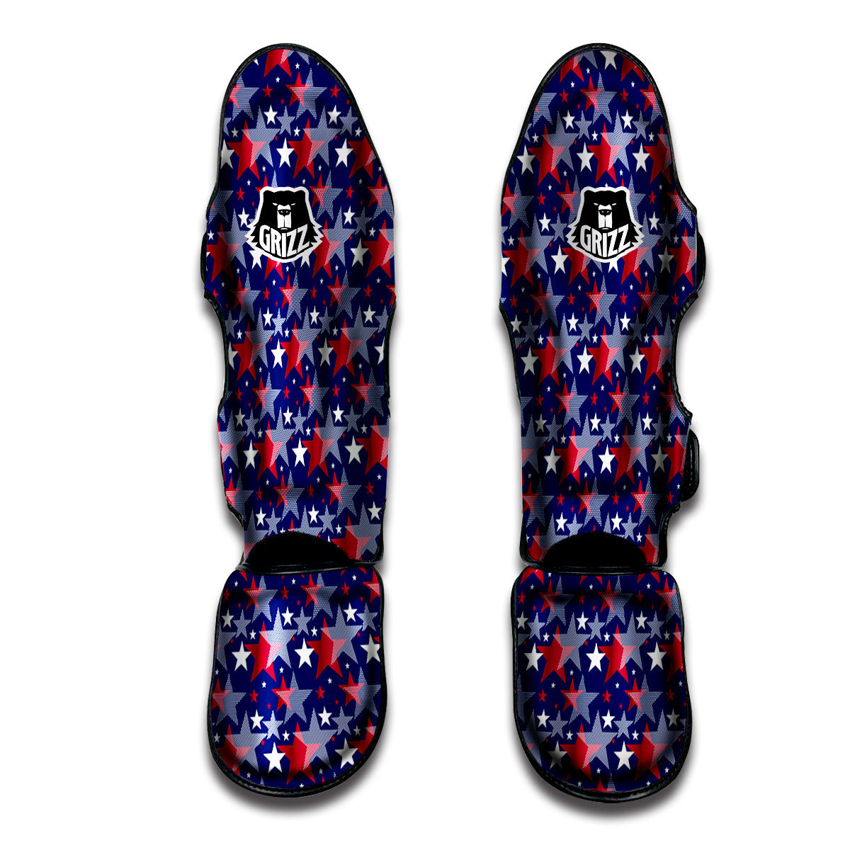 American Star 4th of July Print Pattern Muay Thai Shin Guards-grizzshop