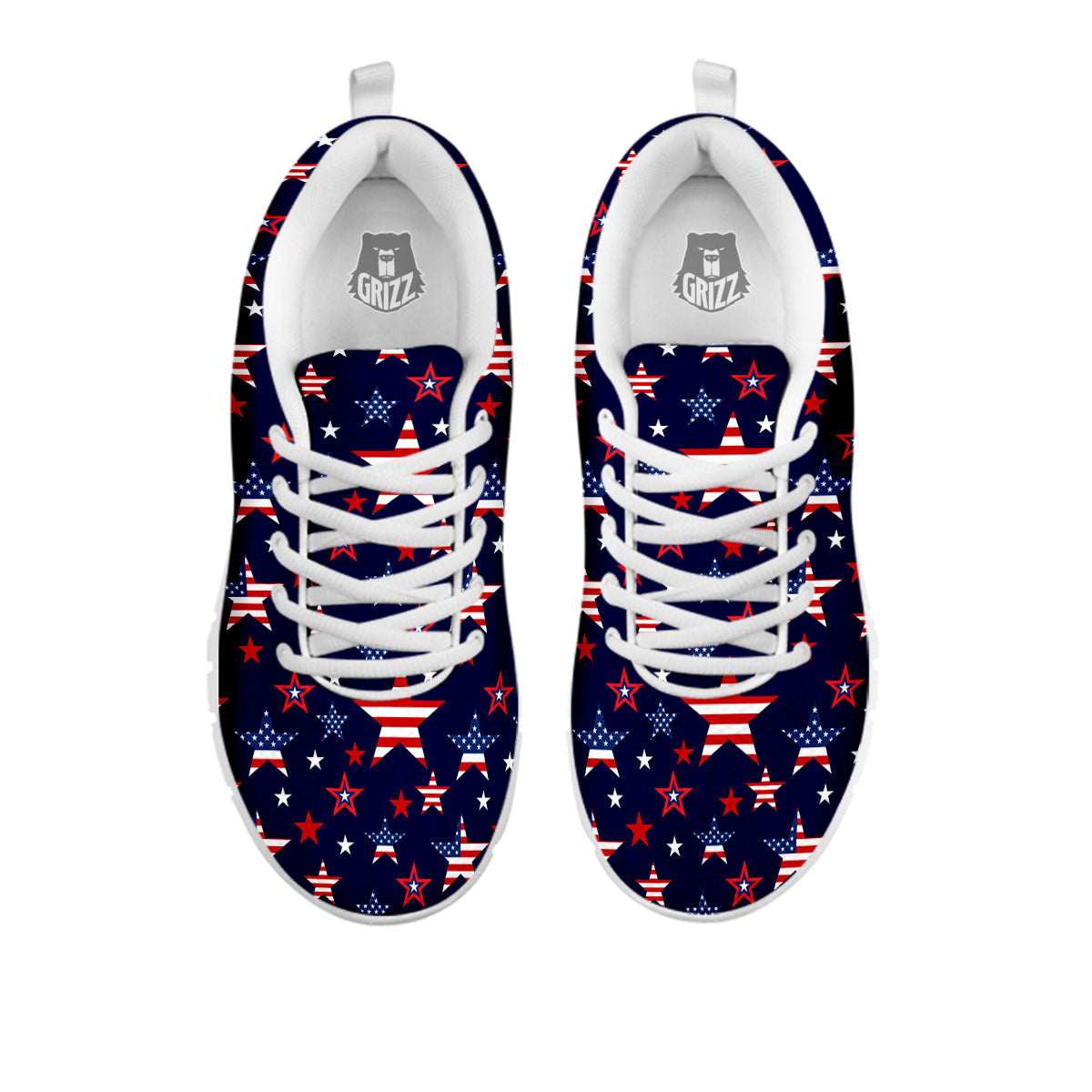 American Star Print Pattern White Sneaker-grizzshop