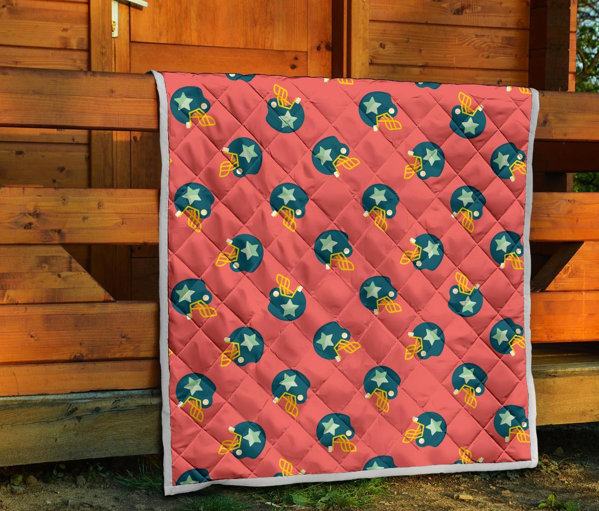 American Football Pattern Print Quilt-grizzshop