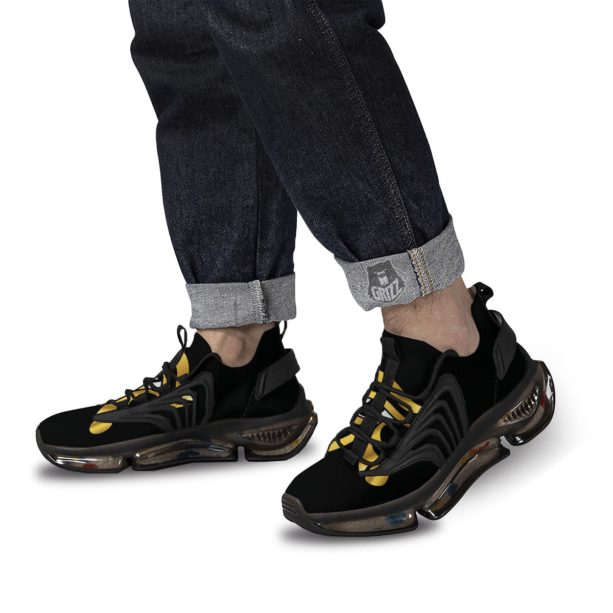 Amulet Eye Of Horus Print Black Gym Shoes-grizzshop