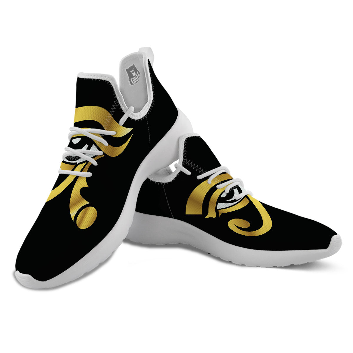 Amulet Eye Of Horus Print White Athletic Shoes-grizzshop