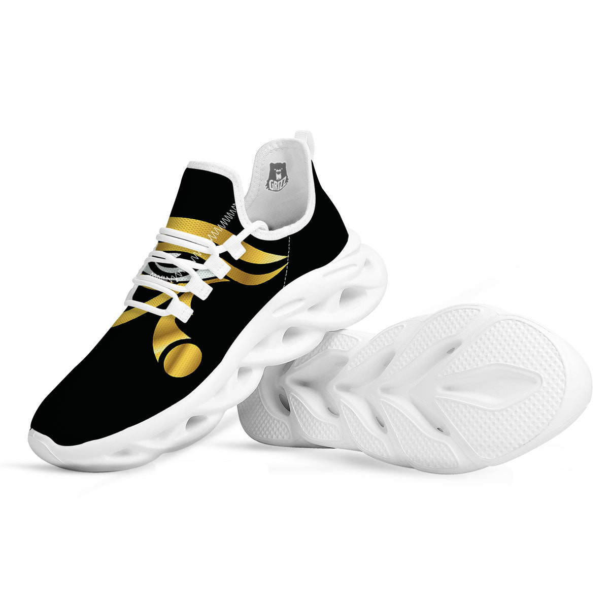 Amulet Eye Of Horus Print White Running Shoes-grizzshop