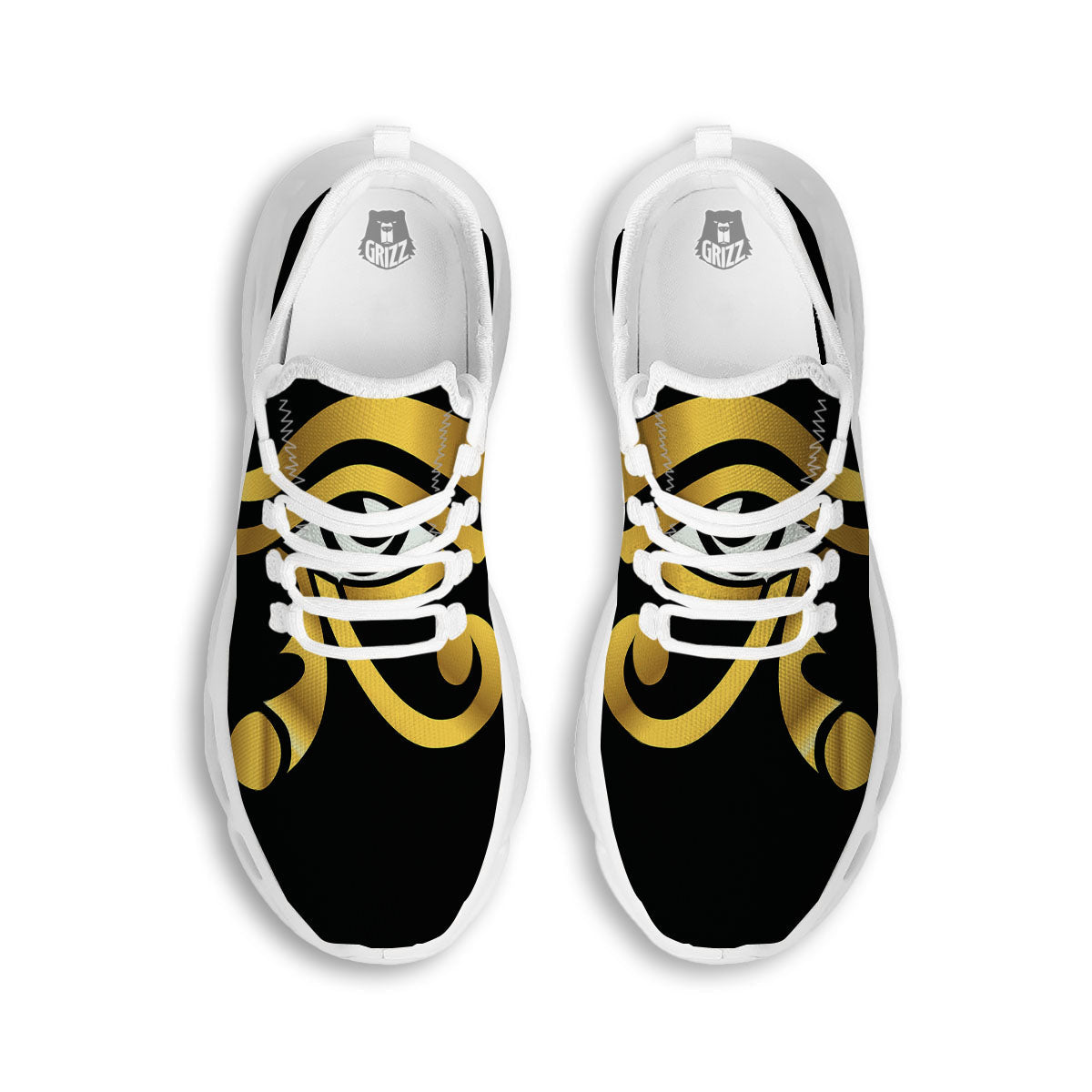 Amulet Eye Of Horus Print White Running Shoes-grizzshop