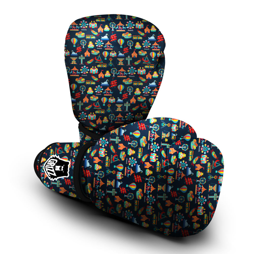 Amusement Park Colorful Print Pattern Boxing Gloves-grizzshop