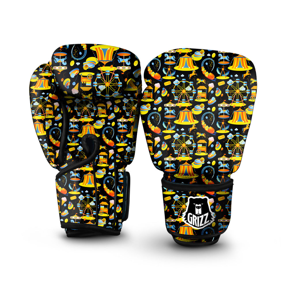Amusement Park Entertainment Print Pattern Boxing Gloves-grizzshop