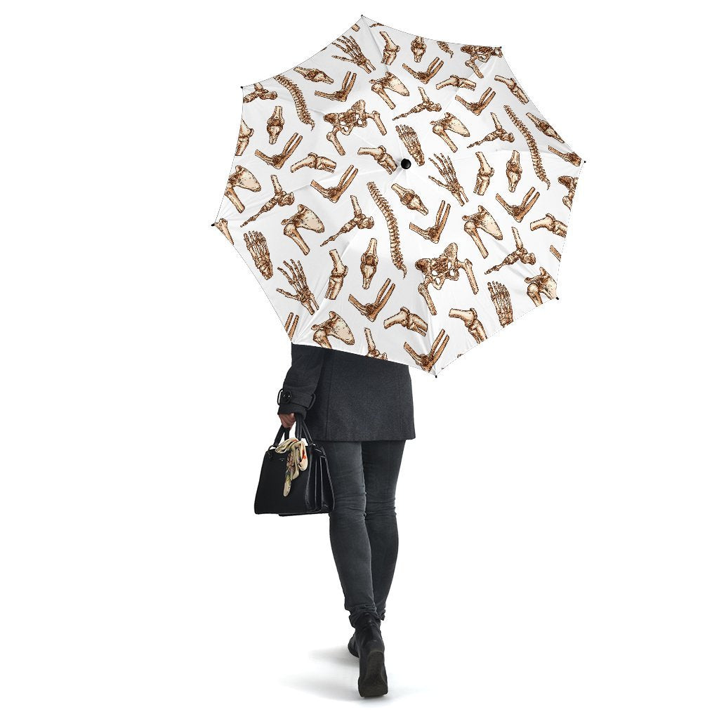 Anatomy Bone Pattern Print Automatic Foldable Umbrella-grizzshop