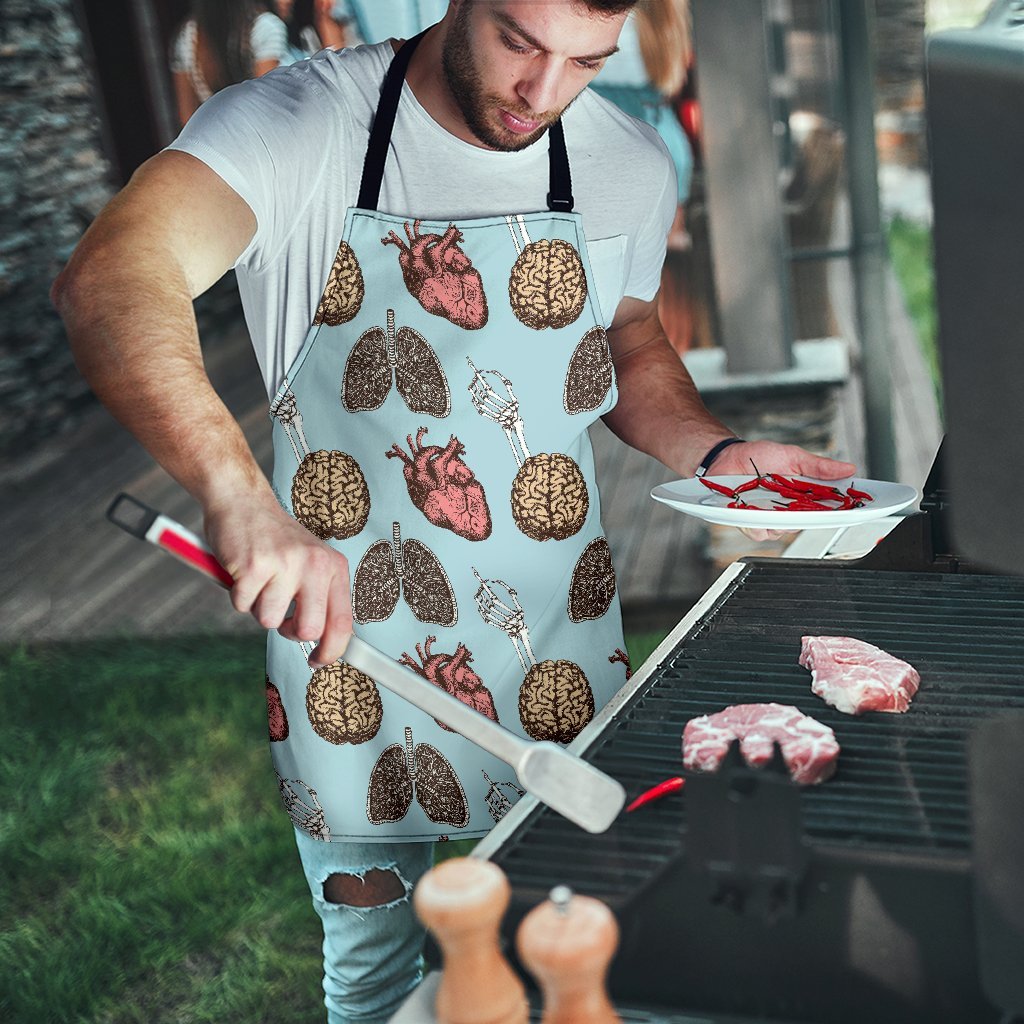 Anatomy Pattern Print Men's Apron-grizzshop