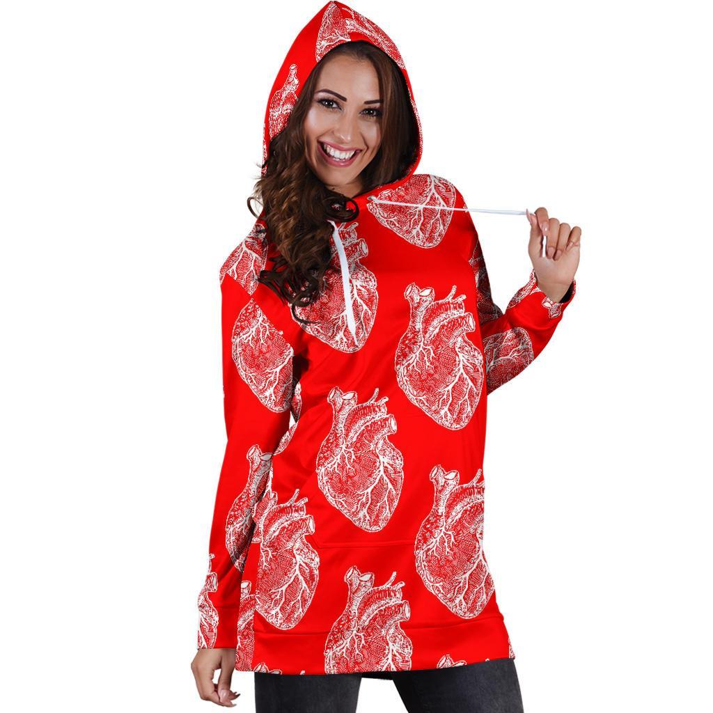 Anatomy Print Pattern Women Hoodie Dress-grizzshop