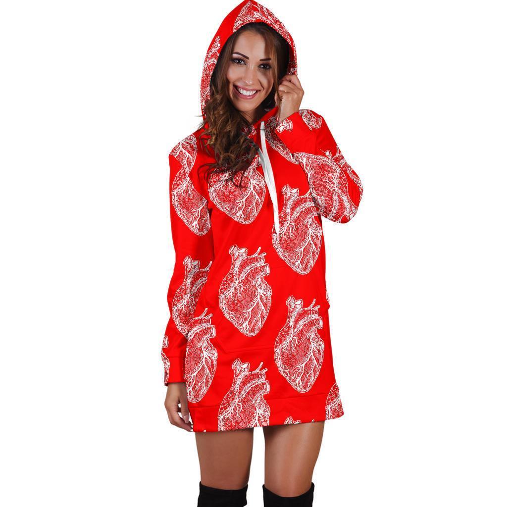 Anatomy Print Pattern Women Hoodie Dress-grizzshop