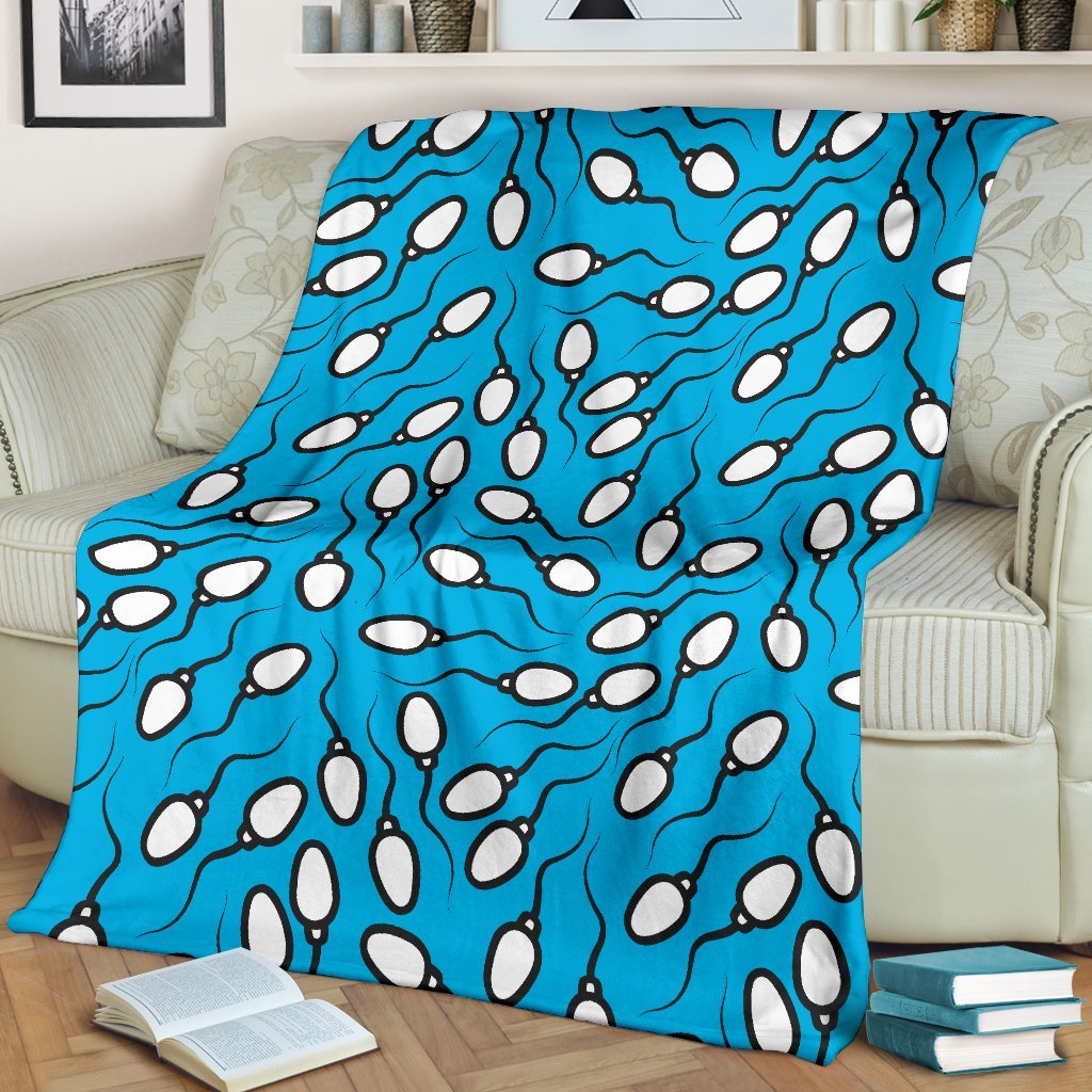 Anatomy Sperm Pattern Print Blanket-grizzshop