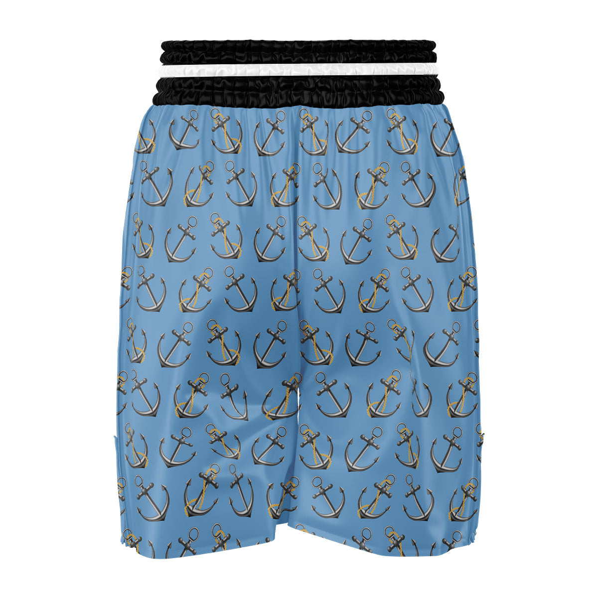 Anchor Nautical Print Pattern Boxing Shorts-grizzshop