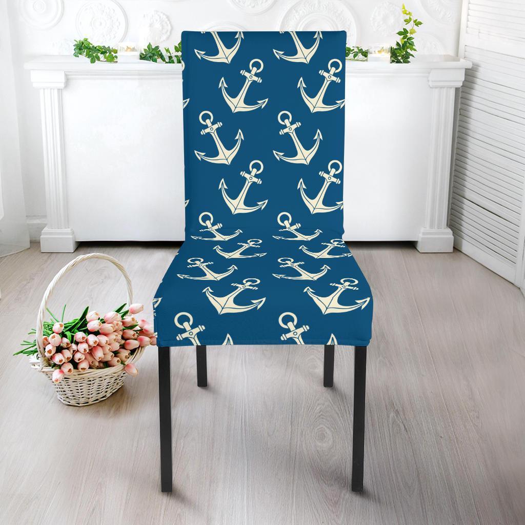 Anchor Nautical Print Pattern Chair Cover-grizzshop