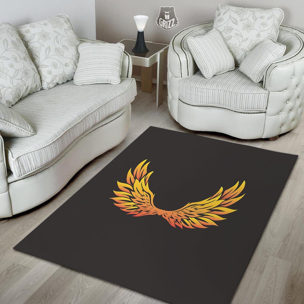 Angel Phoenix Print Floor Mat-grizzshop