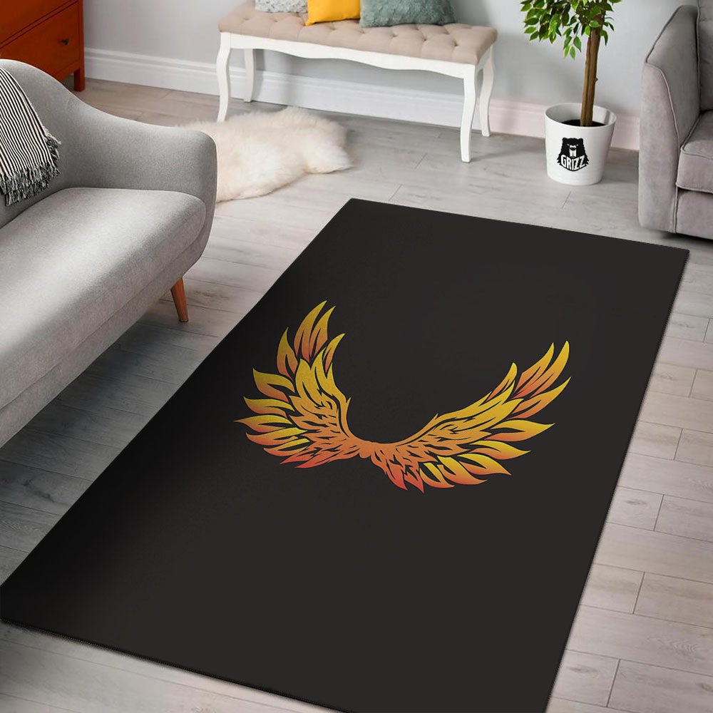 Angel Phoenix Print Floor Mat-grizzshop