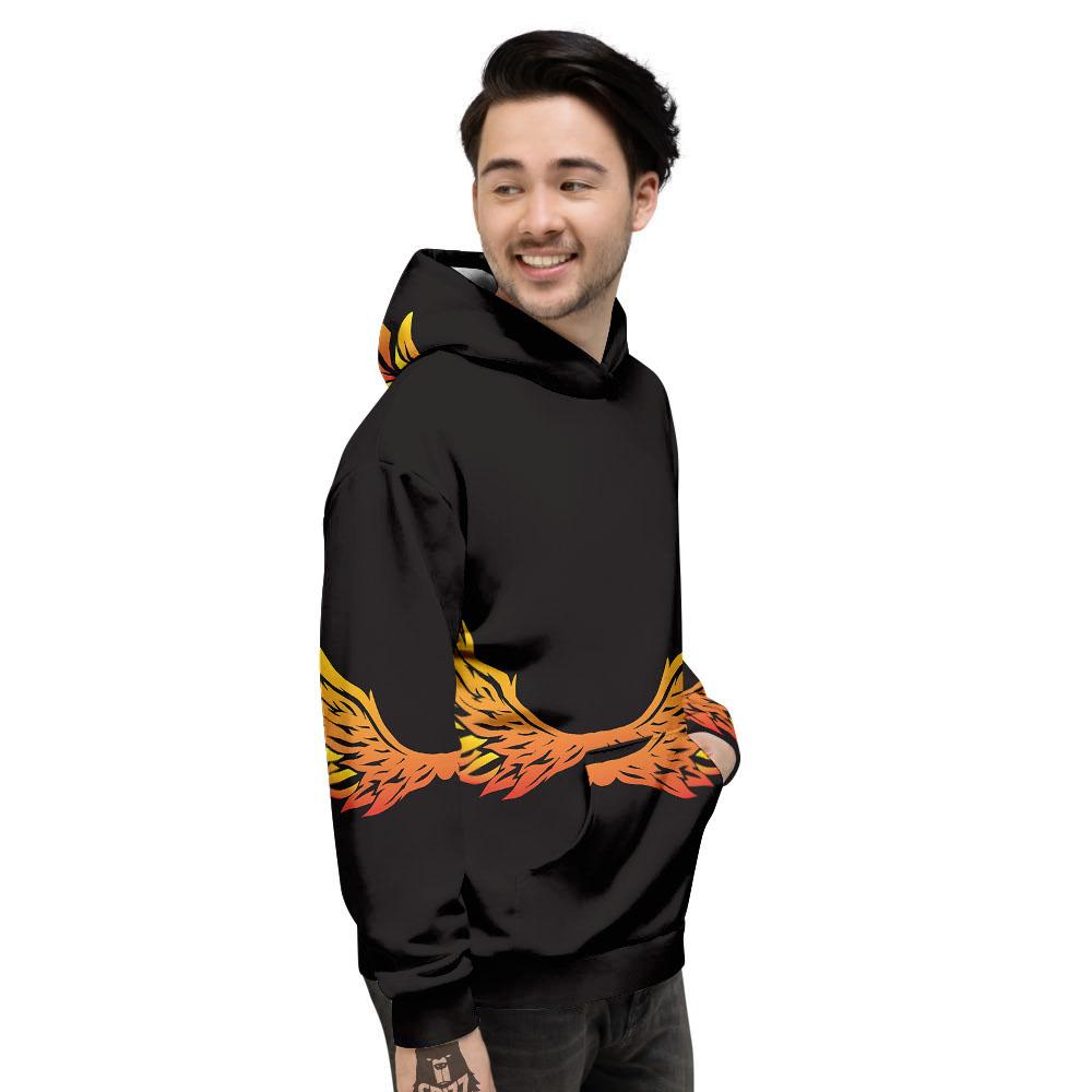 Angel Phoenix Print Men's Hoodie-grizzshop