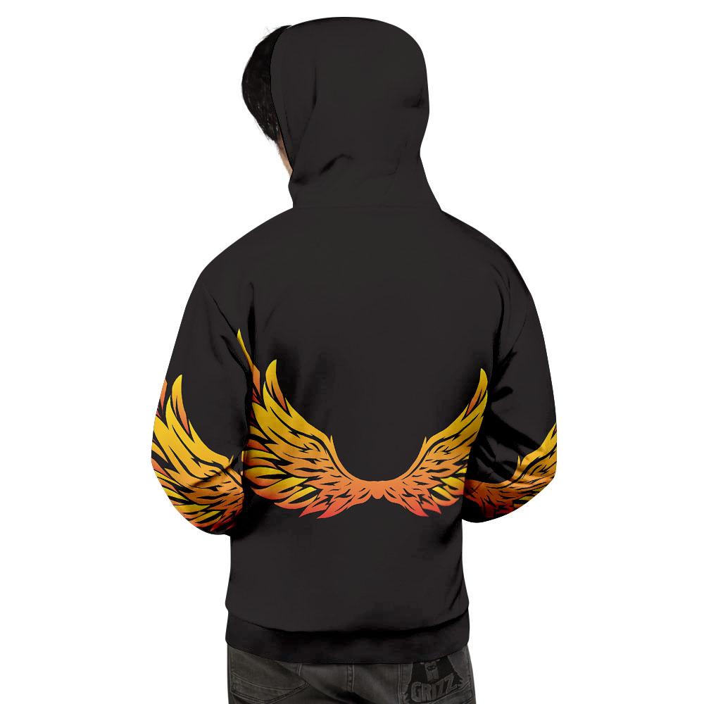 Angel Phoenix Print Men's Hoodie-grizzshop