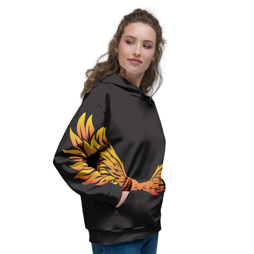 Angel Phoenix Print Women's Hoodie-grizzshop