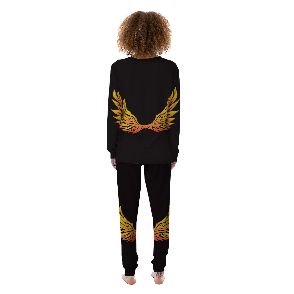 Angel Phoenix Print Women's Pajamas-grizzshop