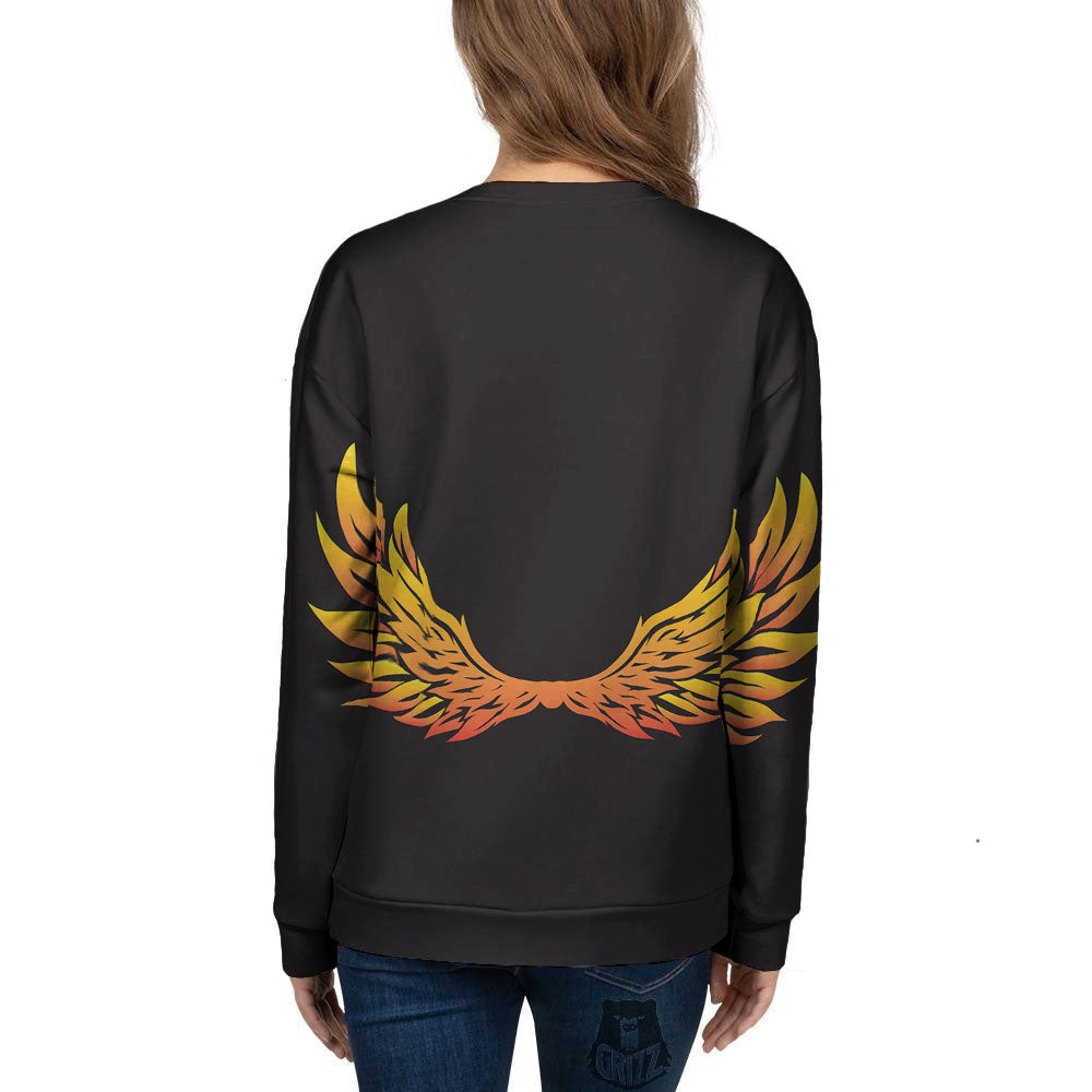 Angel Phoenix Print Women's Sweatshirt-grizzshop