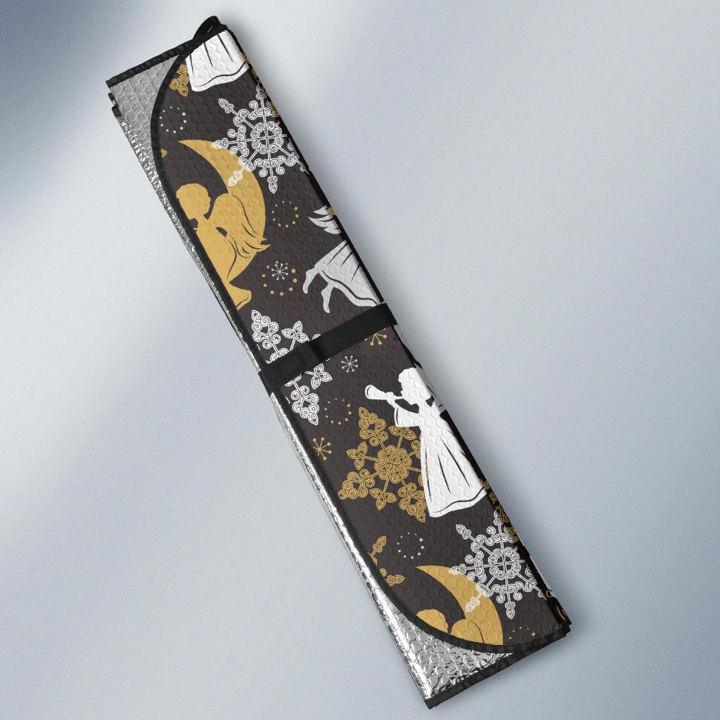 Angel Snowflake Print Pattern Car Sun Shade-grizzshop