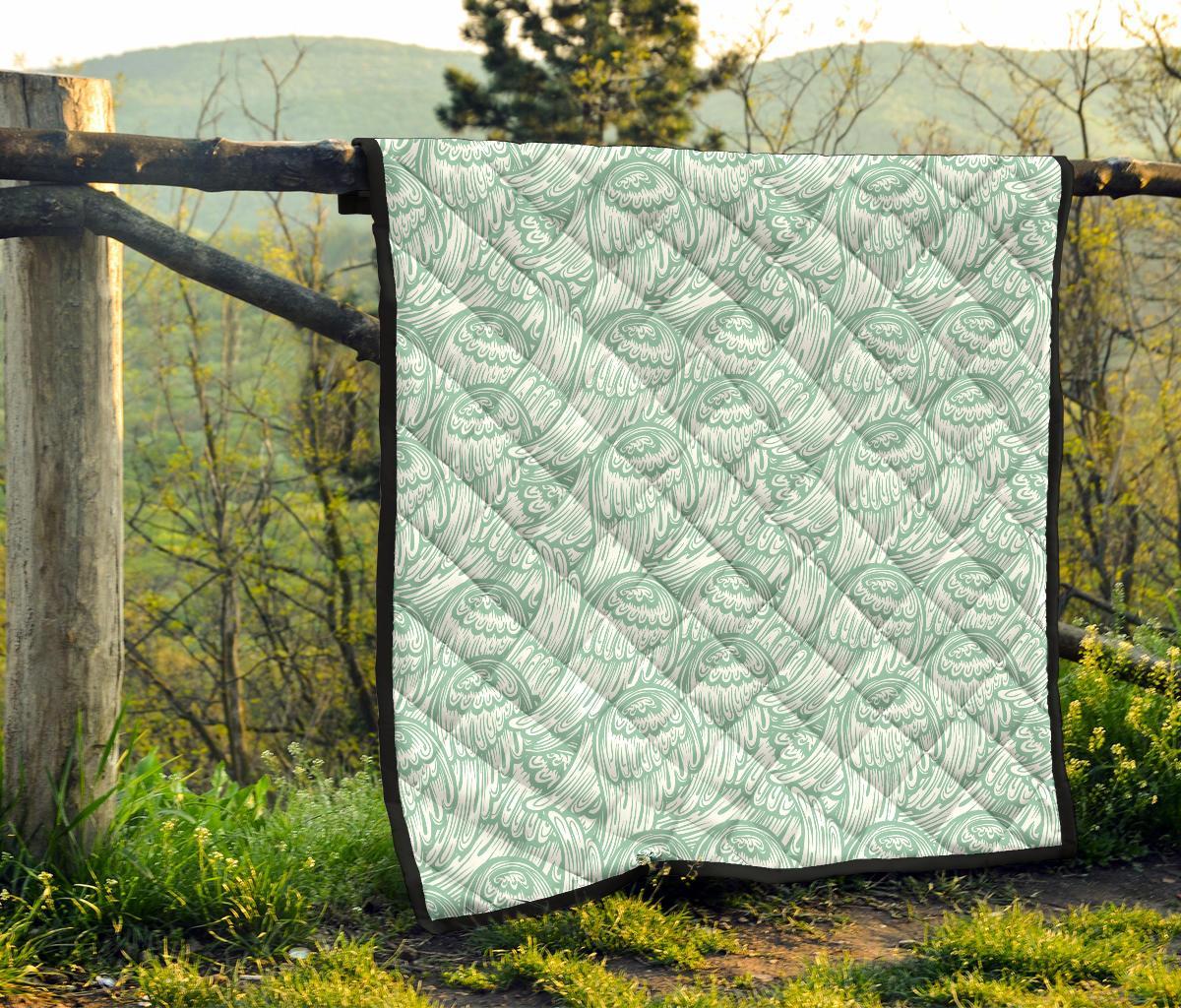 Angel Wing Pattern Print Quilt-grizzshop