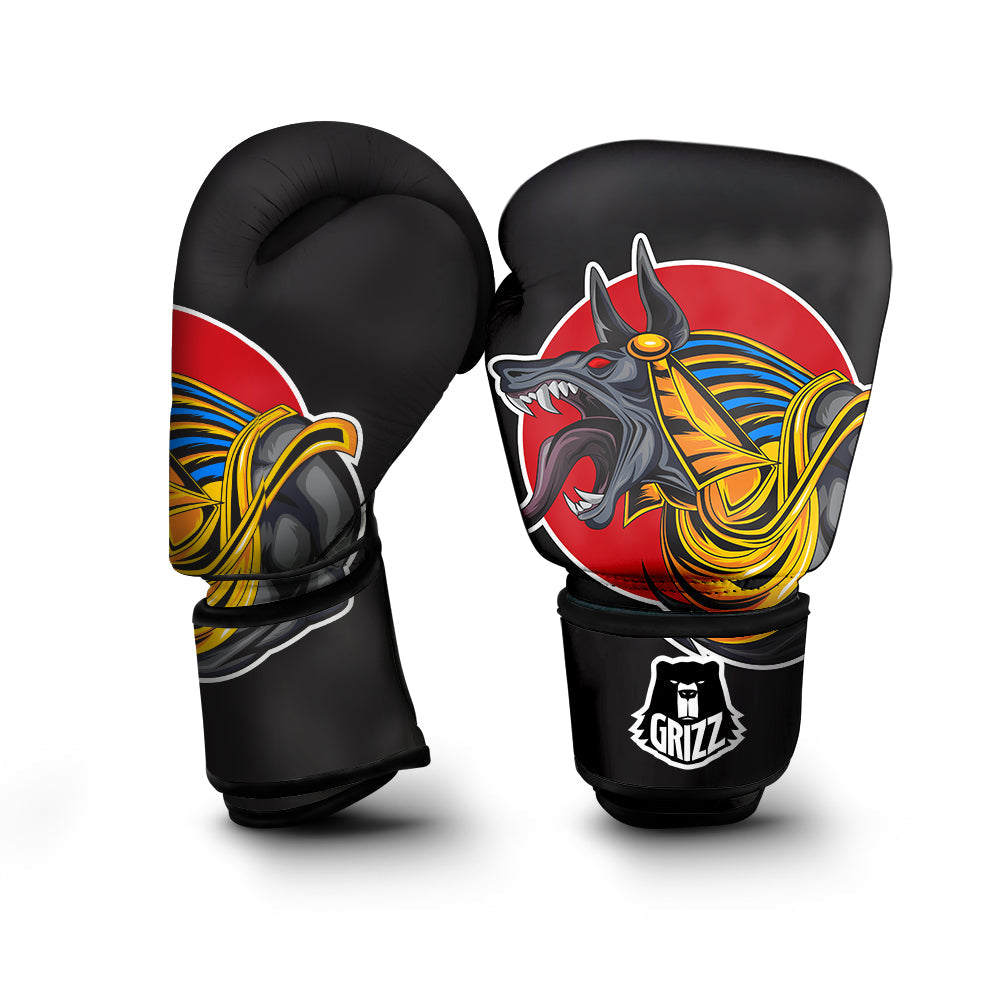Angry Anubis Print Boxing Gloves-grizzshop