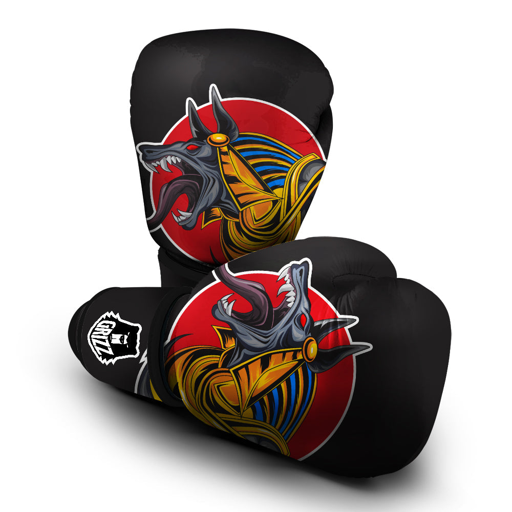 Angry Anubis Print Boxing Gloves-grizzshop
