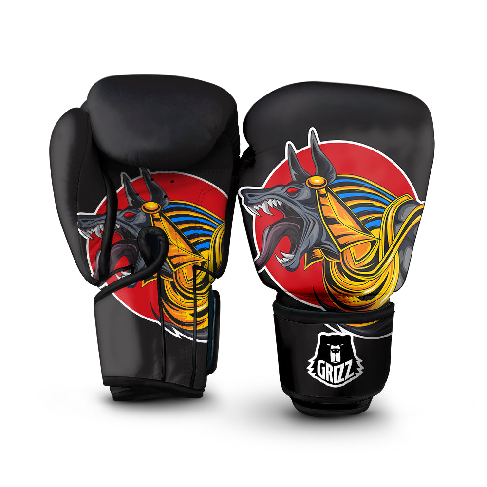 Angry Anubis Print Boxing Gloves-grizzshop