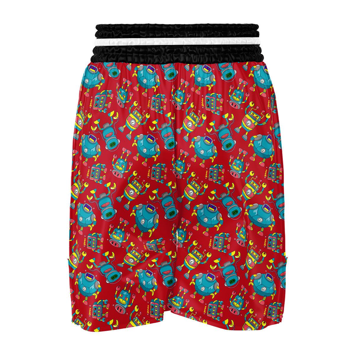 Angry Robot Print Pattern Boxing Shorts-grizzshop